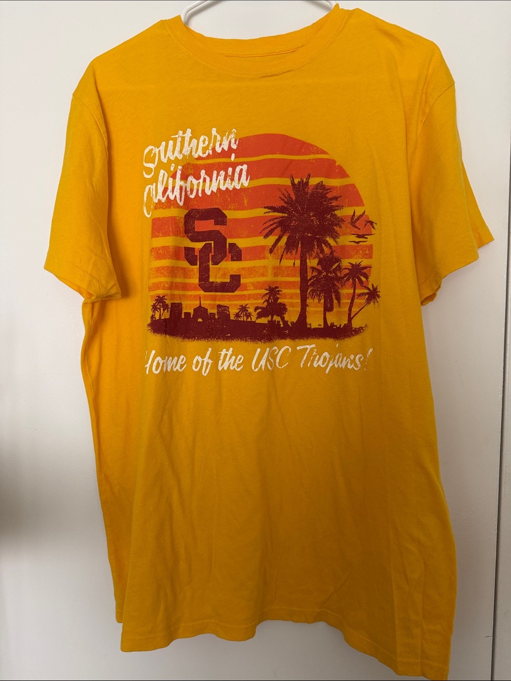 Trojans Yellow Short Sleeve Graphic Tee